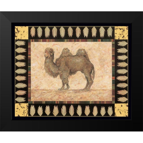 Camel Black Modern Wood Framed Art Print by Gladding, Pamela