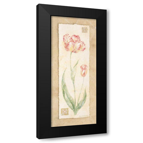 Tulip Black Modern Wood Framed Art Print with Double Matting by Gladding, Pamela
