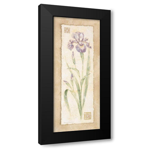 Iris Black Modern Wood Framed Art Print with Double Matting by Gladding, Pamela