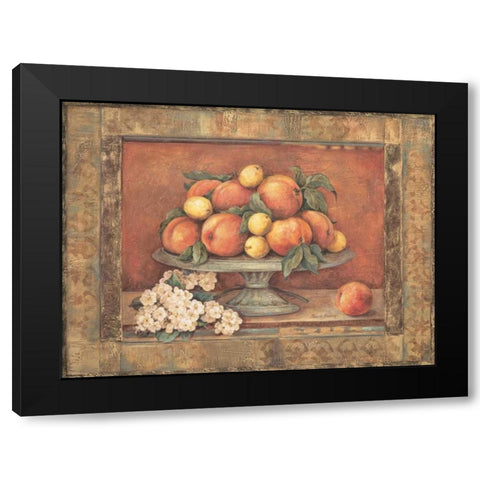 Florentine Peach Black Modern Wood Framed Art Print with Double Matting by Gladding, Pamela