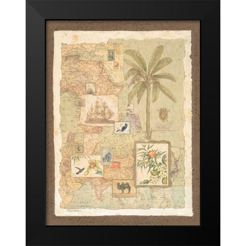 Exotic Shores II Black Modern Wood Framed Art Print by Gladding, Pamela