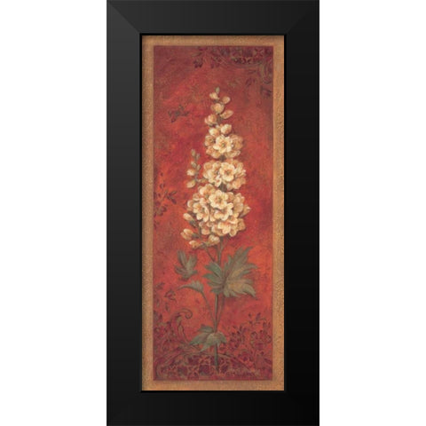 Delphinium Black Modern Wood Framed Art Print by Gladding, Pamela