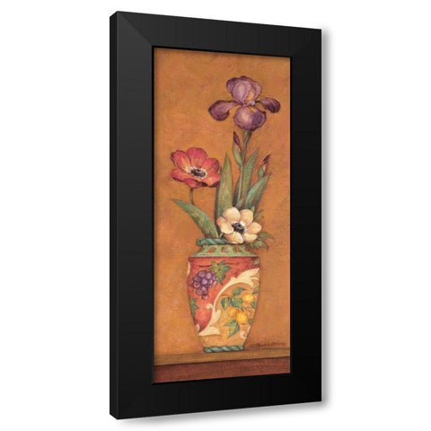 Pavan III Black Modern Wood Framed Art Print with Double Matting by Gladding, Pamela