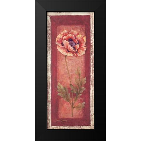 Red Door Poppy Black Modern Wood Framed Art Print by Gladding, Pamela
