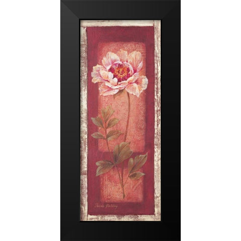 Red Door Peony Black Modern Wood Framed Art Print by Gladding, Pamela