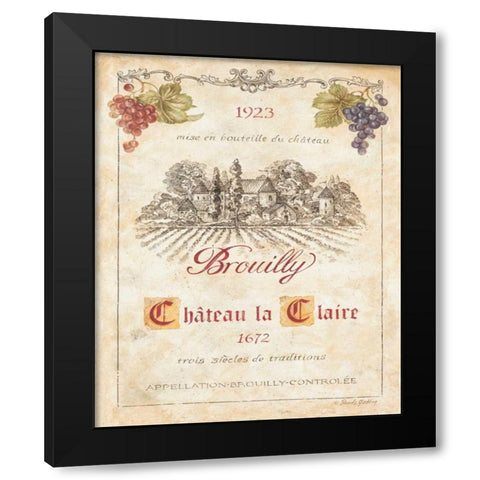 Brouilly Black Modern Wood Framed Art Print by Gladding, Pamela