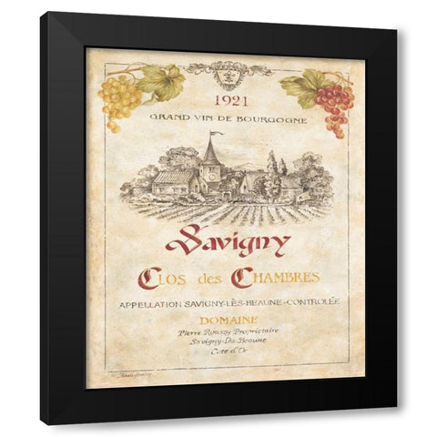 Savigny Black Modern Wood Framed Art Print with Double Matting by Gladding, Pamela