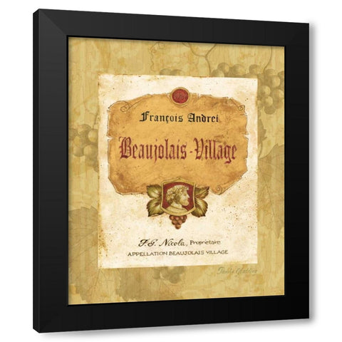 Beaujolais Village Black Modern Wood Framed Art Print by Gladding, Pamela