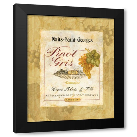 Pinot Gris Black Modern Wood Framed Art Print with Double Matting by Gladding, Pamela