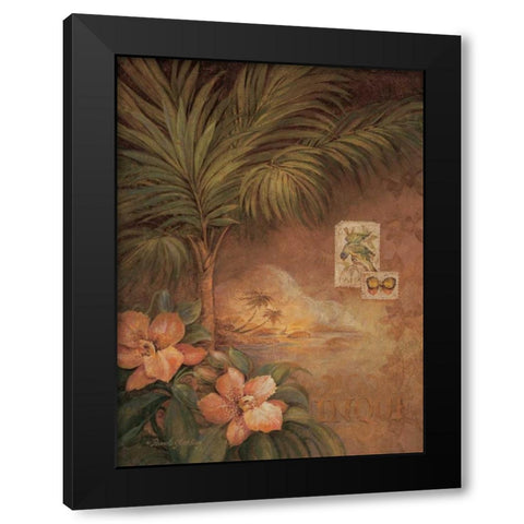 West Indies Sunset I Black Modern Wood Framed Art Print with Double Matting by Gladding, Pamela