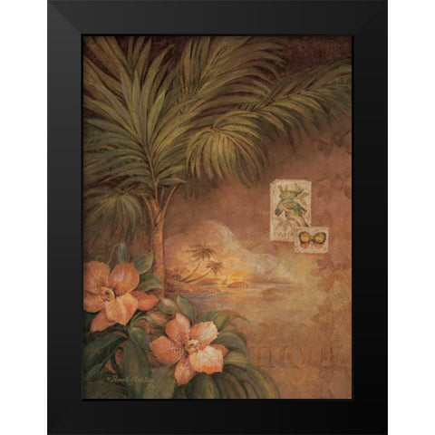 West Indies Sunset I Black Modern Wood Framed Art Print by Gladding, Pamela
