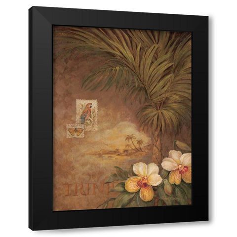 West Indies Sunset II Black Modern Wood Framed Art Print with Double Matting by Gladding, Pamela