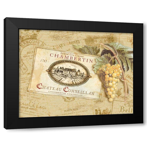 Chambertin Black Modern Wood Framed Art Print by Gladding, Pamela
