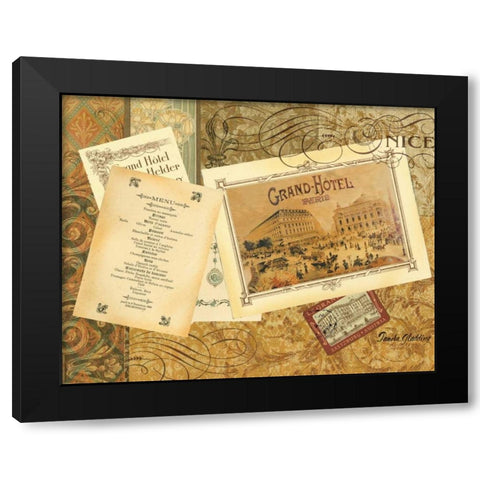 Grand Hotel Nice Black Modern Wood Framed Art Print by Gladding, Pamela