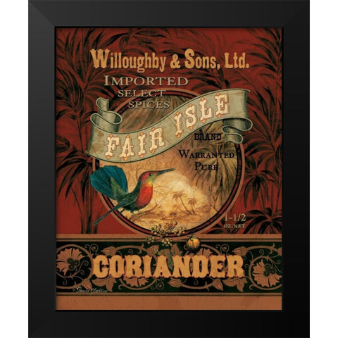 Coriander Black Modern Wood Framed Art Print by Gladding, Pamela
