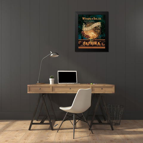 Paprika Black Modern Wood Framed Art Print by Gladding, Pamela