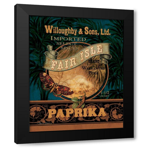 Paprika Black Modern Wood Framed Art Print by Gladding, Pamela