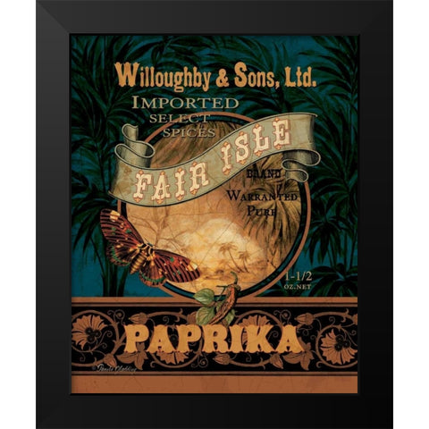 Paprika Black Modern Wood Framed Art Print by Gladding, Pamela