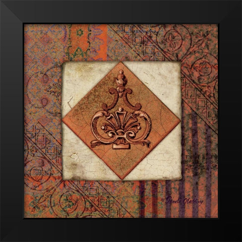 Rust Archivae Black Modern Wood Framed Art Print by Gladding, Pamela