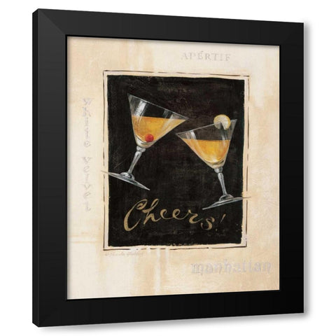 Cheers! I Black Modern Wood Framed Art Print by Gladding, Pamela