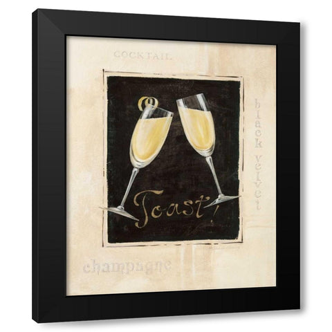 Cheers! II Black Modern Wood Framed Art Print with Double Matting by Gladding, Pamela