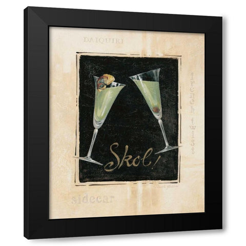 Cheers! III Black Modern Wood Framed Art Print with Double Matting by Gladding, Pamela