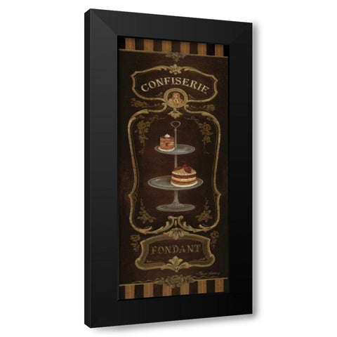 Fondant Black Modern Wood Framed Art Print with Double Matting by Gladding, Pamela