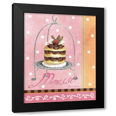 Pink Mousse Black Modern Wood Framed Art Print by Gladding, Pamela