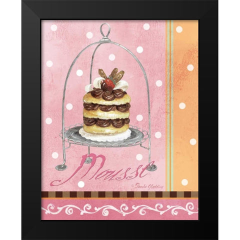 Pink Mousse Black Modern Wood Framed Art Print by Gladding, Pamela