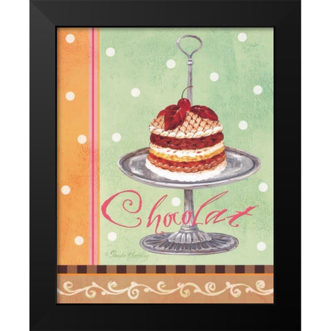 Mint Chocolate Black Modern Wood Framed Art Print by Gladding, Pamela