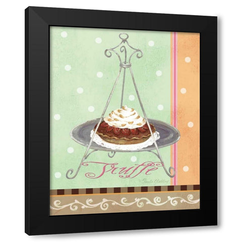 Mint Truffe Black Modern Wood Framed Art Print with Double Matting by Gladding, Pamela