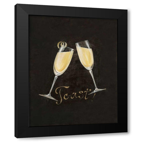 Cheers! II Black Modern Wood Framed Art Print by Gladding, Pamela