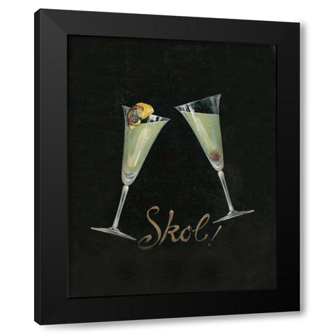 Cheers! III Black Modern Wood Framed Art Print with Double Matting by Gladding, Pamela