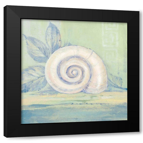 Tranquil Seashell III Black Modern Wood Framed Art Print with Double Matting by Gladding, Pamela