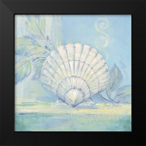 Tranquil Seashell IV Black Modern Wood Framed Art Print by Gladding, Pamela