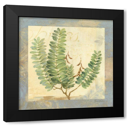 Leaf Botanicals I Black Modern Wood Framed Art Print with Double Matting by Gladding, Pamela