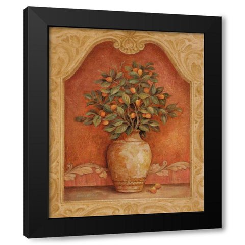 Sienna Fruit II Black Modern Wood Framed Art Print with Double Matting by Gladding, Pamela