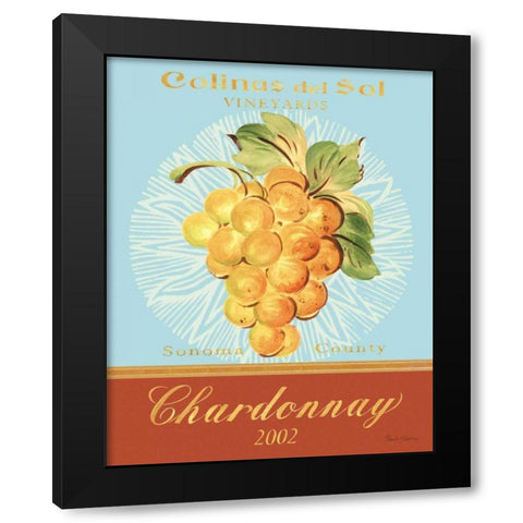 Chardonnay Black Modern Wood Framed Art Print with Double Matting by Gladding, Pamela