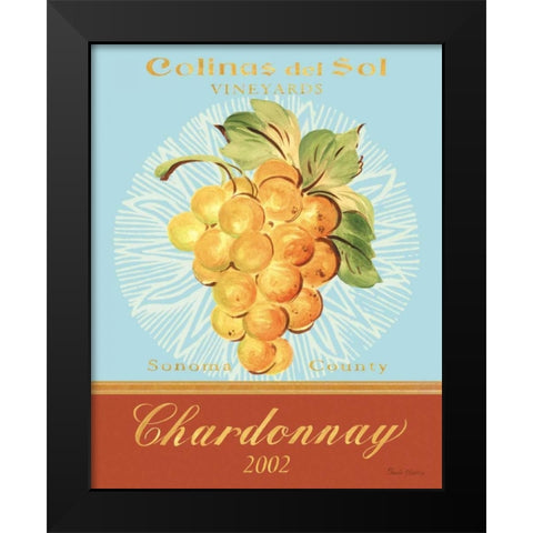 Chardonnay Black Modern Wood Framed Art Print by Gladding, Pamela