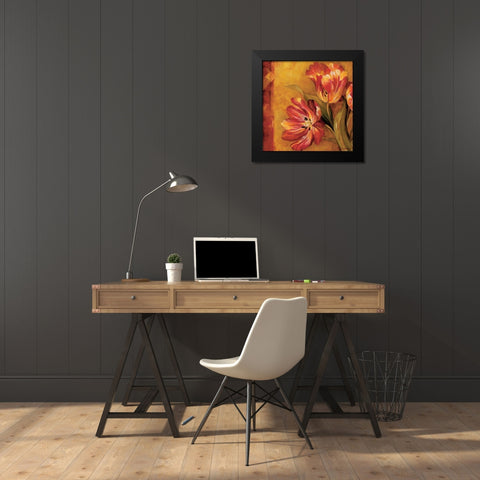 Pandoras Bouquet II Black Modern Wood Framed Art Print by Gladding, Pamela