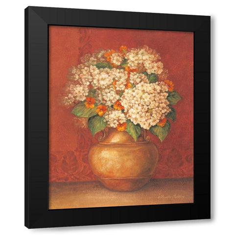 Tuscan Hydrangeas Black Modern Wood Framed Art Print by Gladding, Pamela