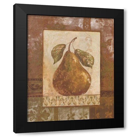 Rustic Pears II Black Modern Wood Framed Art Print with Double Matting by Gladding, Pamela
