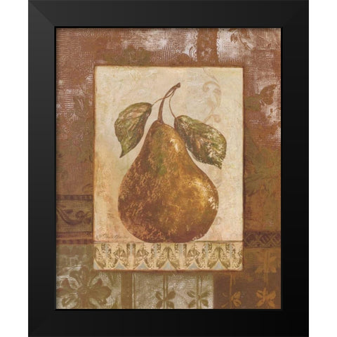 Rustic Pears II Black Modern Wood Framed Art Print by Gladding, Pamela