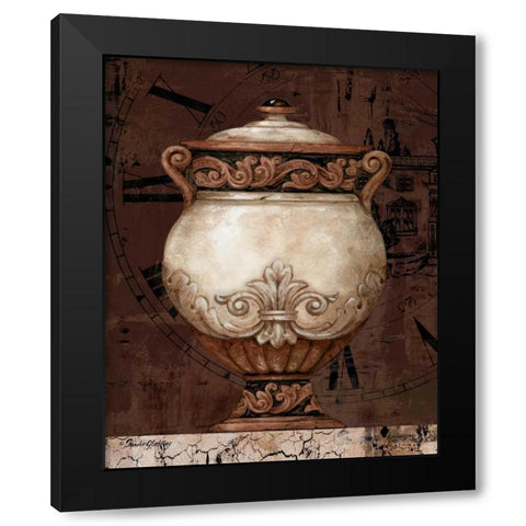 Timeless Urn II Black Modern Wood Framed Art Print by Gladding, Pamela