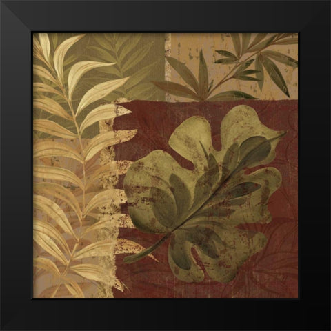 Tropical Foliage I Black Modern Wood Framed Art Print by Gladding, Pamela