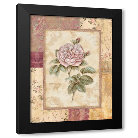 Provence Rose II Black Modern Wood Framed Art Print by Gladding, Pamela