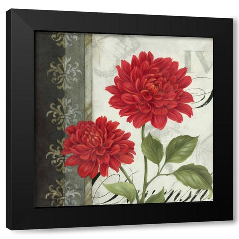 Etude en Rouge I Black Modern Wood Framed Art Print by Gladding, Pamela