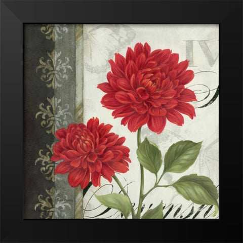 Etude en Rouge I Black Modern Wood Framed Art Print by Gladding, Pamela
