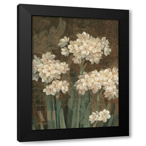 Petit Jardin Narcissus Black Modern Wood Framed Art Print by Gladding, Pamela