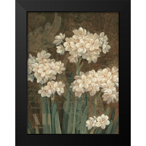 Petit Jardin Narcissus Black Modern Wood Framed Art Print by Gladding, Pamela